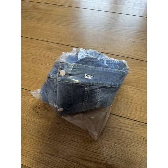 LuLaRoe Jean Jacket Size Small Southwest Aztec Boho Embroidered Blue Denim Hippi - Picture 15 of 15